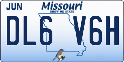 MO license plate DL6V6H