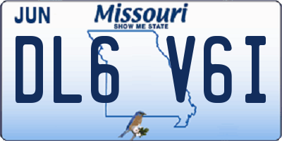 MO license plate DL6V6I