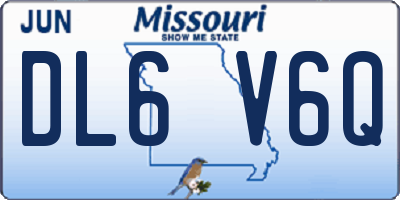 MO license plate DL6V6Q