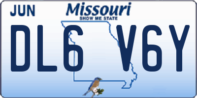 MO license plate DL6V6Y