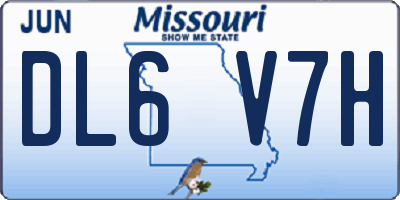 MO license plate DL6V7H