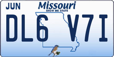 MO license plate DL6V7I