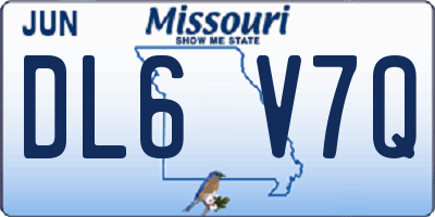 MO license plate DL6V7Q