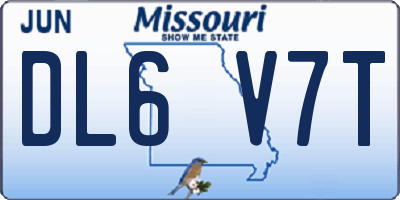 MO license plate DL6V7T