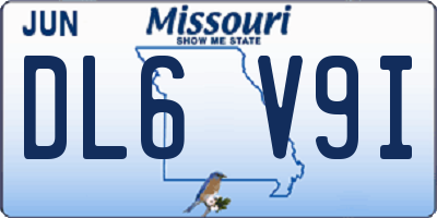 MO license plate DL6V9I