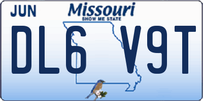 MO license plate DL6V9T