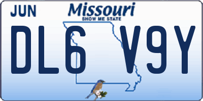 MO license plate DL6V9Y