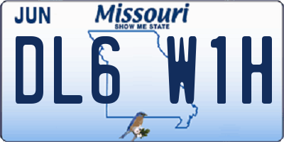 MO license plate DL6W1H