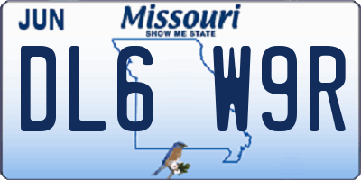 MO license plate DL6W9R