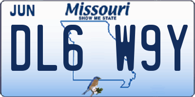 MO license plate DL6W9Y