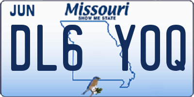 MO license plate DL6Y0Q