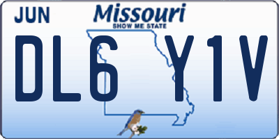 MO license plate DL6Y1V