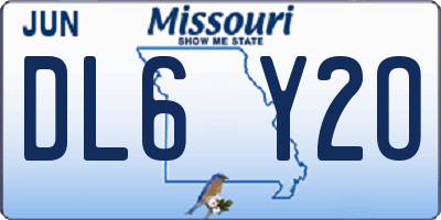 MO license plate DL6Y2O