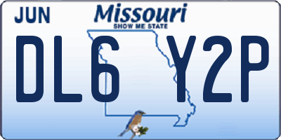 MO license plate DL6Y2P