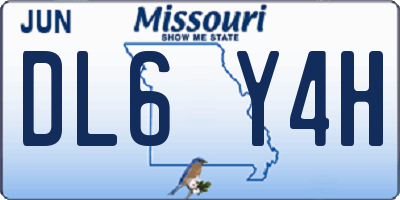 MO license plate DL6Y4H