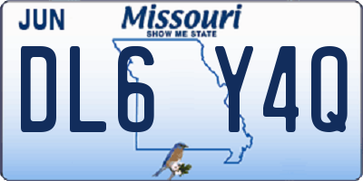 MO license plate DL6Y4Q
