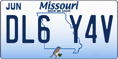 MO license plate DL6Y4V