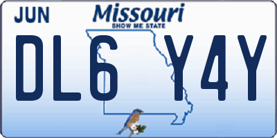 MO license plate DL6Y4Y