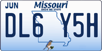 MO license plate DL6Y5H