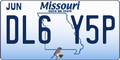 MO license plate DL6Y5P