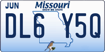 MO license plate DL6Y5Q