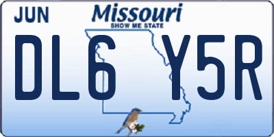 MO license plate DL6Y5R