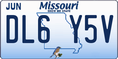 MO license plate DL6Y5V