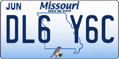 MO license plate DL6Y6C