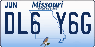 MO license plate DL6Y6G