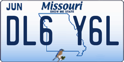 MO license plate DL6Y6L