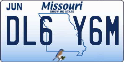 MO license plate DL6Y6M