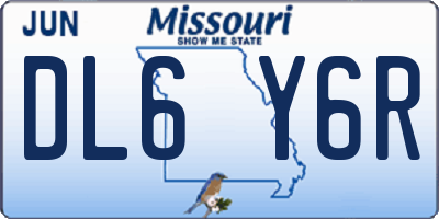 MO license plate DL6Y6R