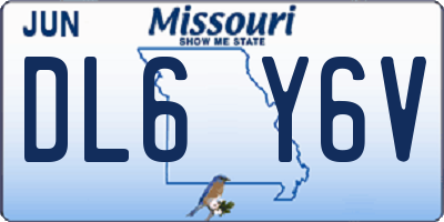 MO license plate DL6Y6V