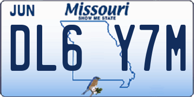 MO license plate DL6Y7M