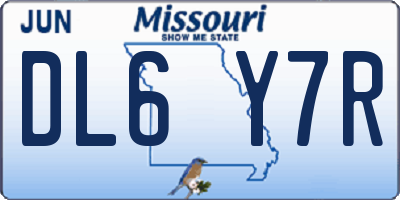 MO license plate DL6Y7R