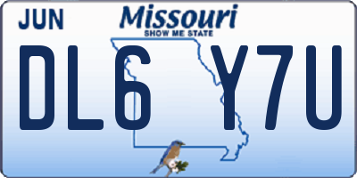 MO license plate DL6Y7U