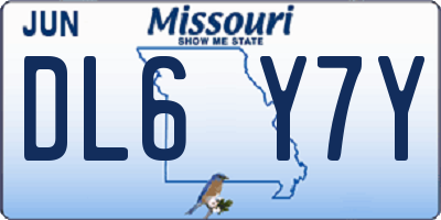 MO license plate DL6Y7Y