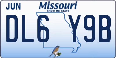 MO license plate DL6Y9B