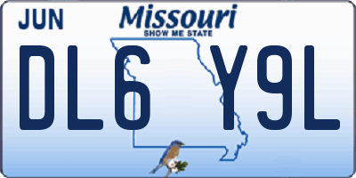 MO license plate DL6Y9L