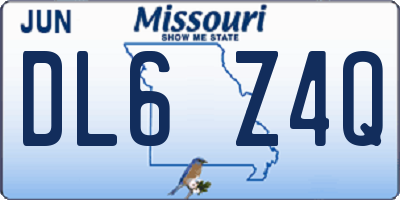 MO license plate DL6Z4Q