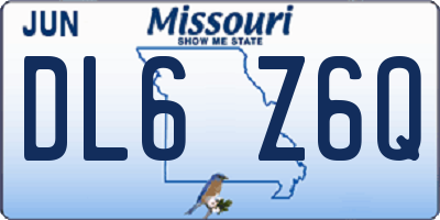 MO license plate DL6Z6Q
