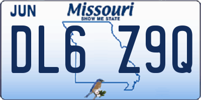 MO license plate DL6Z9Q