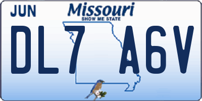 MO license plate DL7A6V