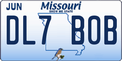 MO license plate DL7B0B
