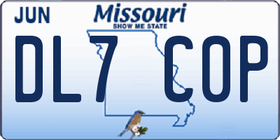 MO license plate DL7C0P