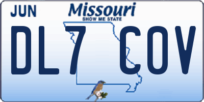 MO license plate DL7C0V