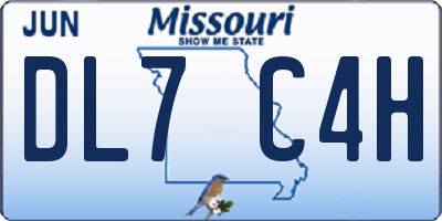 MO license plate DL7C4H