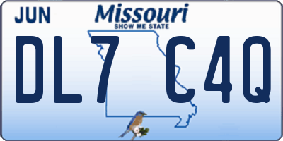 MO license plate DL7C4Q