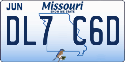 MO license plate DL7C6D