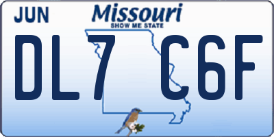 MO license plate DL7C6F